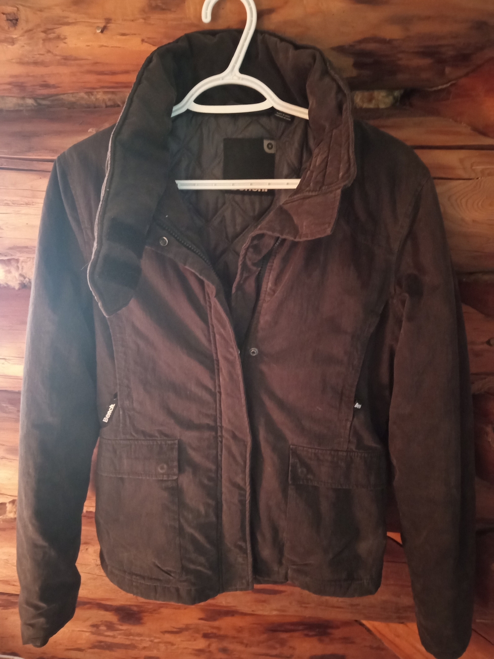 Bench Women's Dark Brown Utility Jacket with Quilted Lining